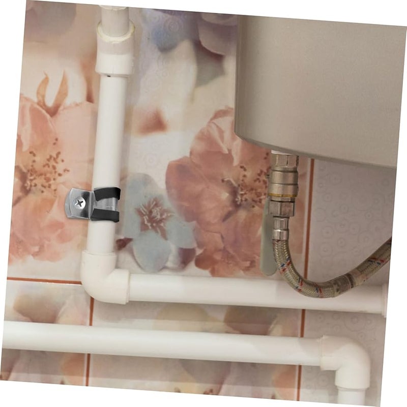 5Pcs Stainless Steel Rubber Coated Cable Clamps For Pipe Hose And Wire 25mm - Image 4